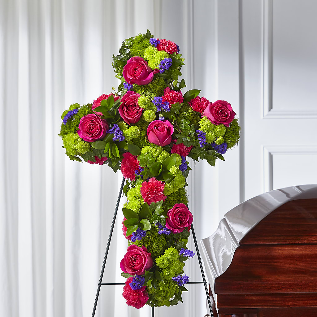 Tribute Rose Floral Cross – The Gift Garden, Macon GA