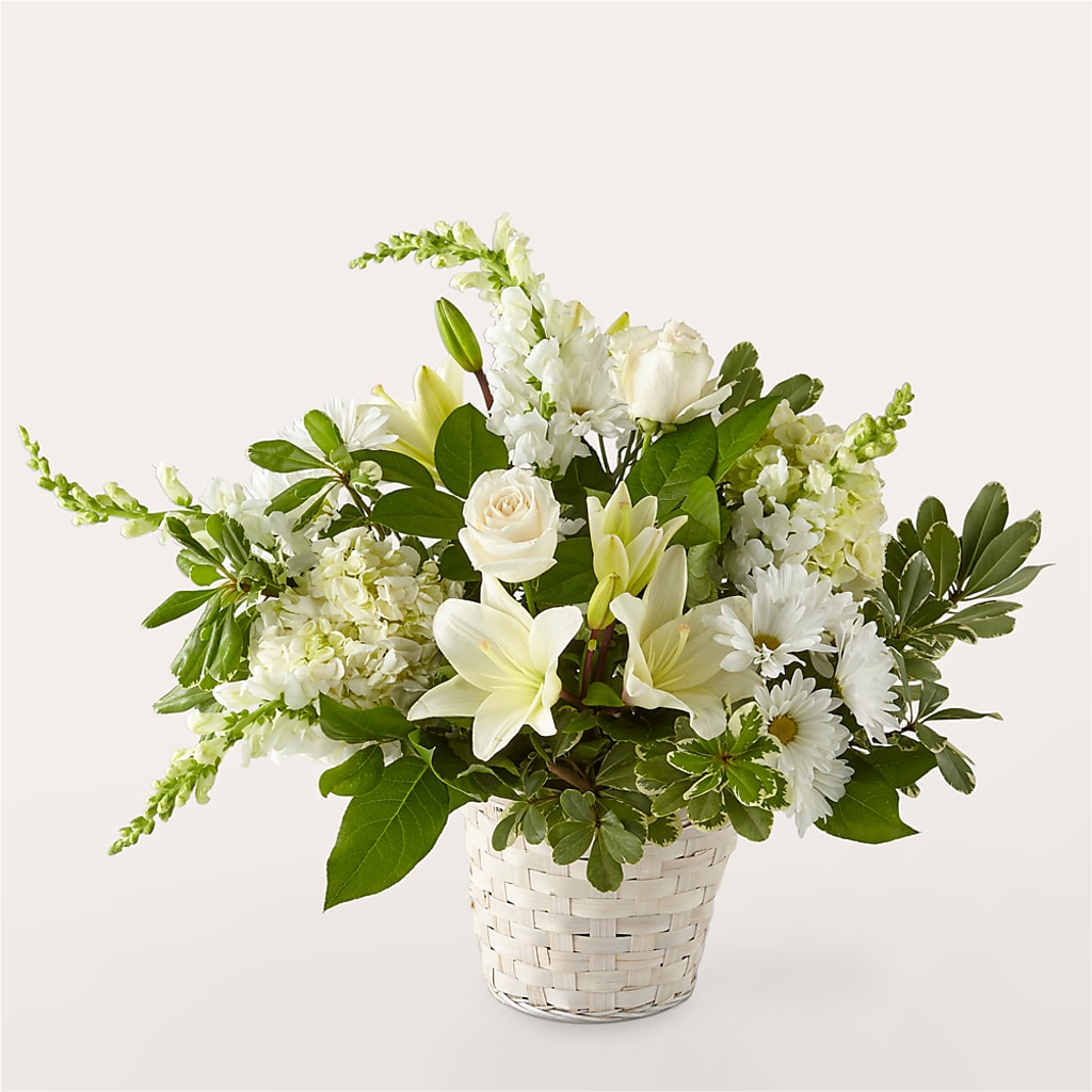 Ivory Elegance Floral Basket – The Gift Garden, Macon GA