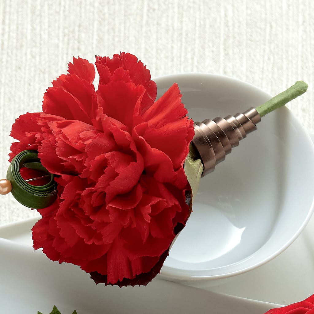 Red Carnation Boutonniere – The Gift Garden, Macon GA