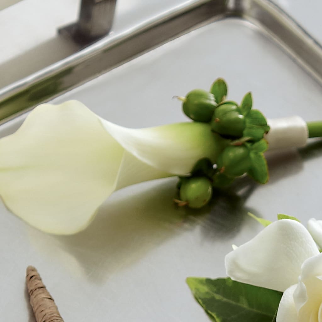 White Calla Boutonniere – The Gift Garden, Macon GA