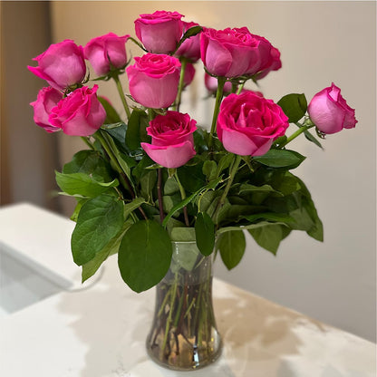 Long Stem Pink Rose Bouquet –  The Gift Garden, Macon GA