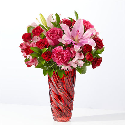 In Love Bouquet with Luxe Swirl Vase –  The Gift Garden, Macon GA