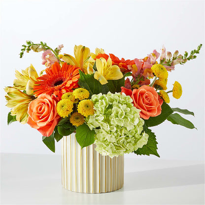 Autumn Sunshine Bouquet with Ivory Vase –  The Gift Garden, Macon GA