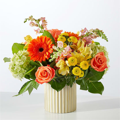 Autumn Sunshine Bouquet with Ivory Vase –  The Gift Garden, Macon GA