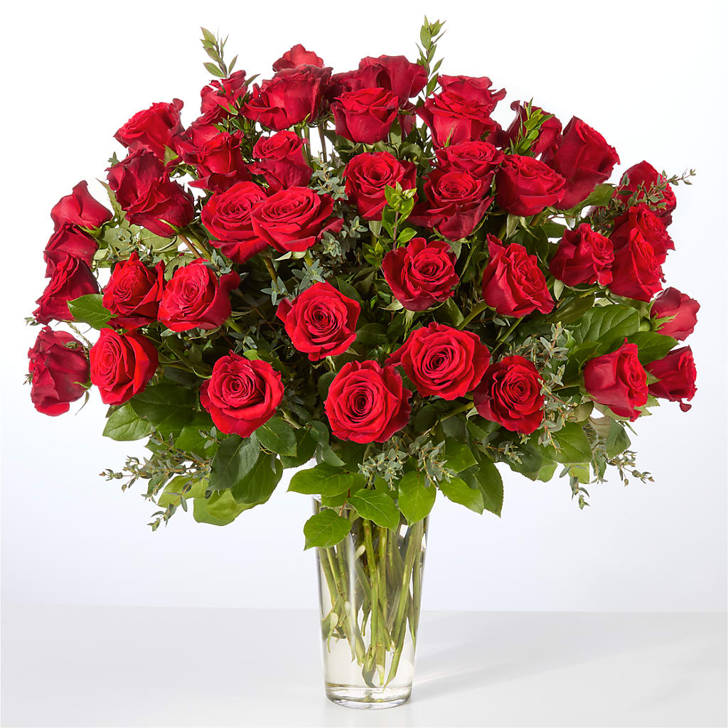 Forever Yours Fifty Stem Red Rose Bouquet –  The Gift Garden, Macon GA