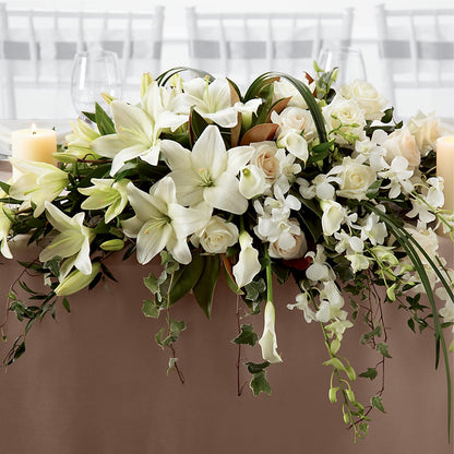 White Linen Arrangement –  The Gift Garden, Macon GA