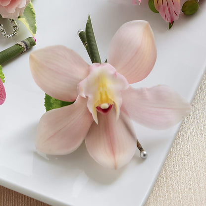 Pink Cymbidium Boutonniere –  The Gift Garden, Macon GA