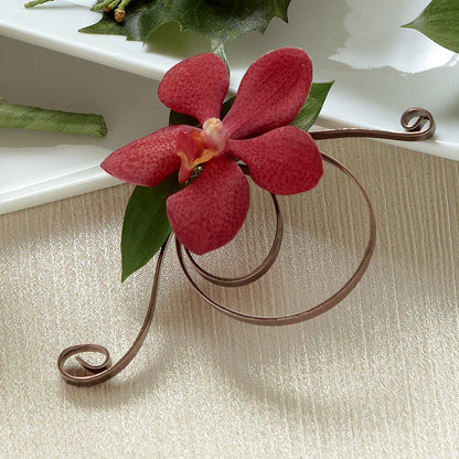 Red Mokara Boutonniere –  The Gift Garden, Macon GA